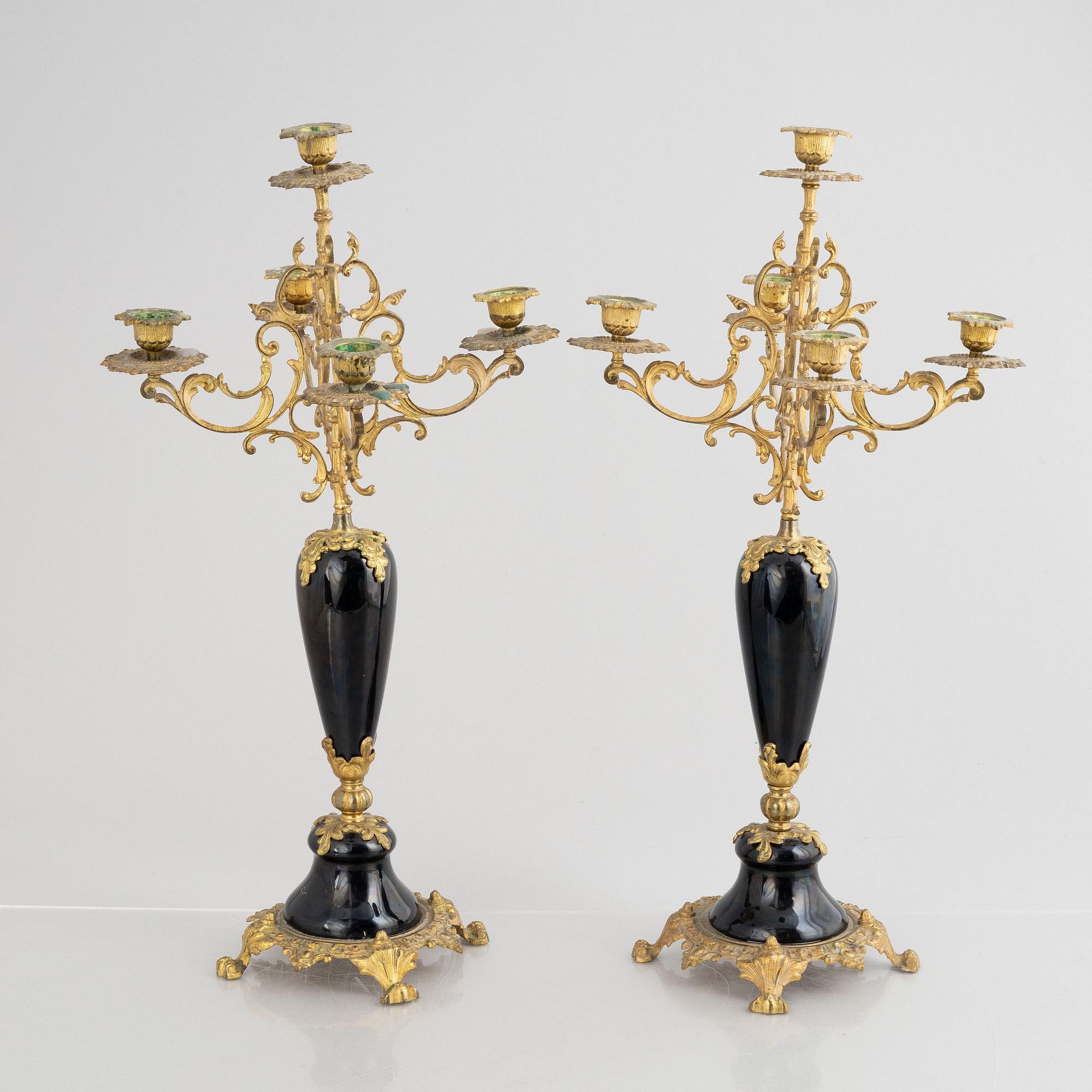 A pair of candelabras, Neo-Renaissance, circa 1900.
