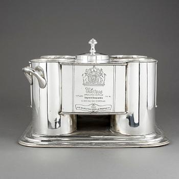 CHAMPAGNEKYLARE, för fyra flaskor, 1900-2000-tal.