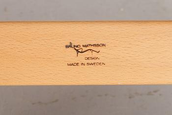 FÅTÖLJ med FOTPALL, "Eva hög", Bruno Mathsson, märkt.