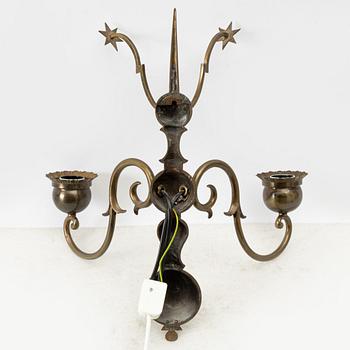 Vägglampor, ett par, barockstil, 1900-talets början.