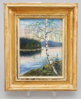 PER JULIUS, akvarell, sign.