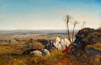 180. Benjamin Constant Hans art, "Chabs on the lookout, distant view of the Sahara".