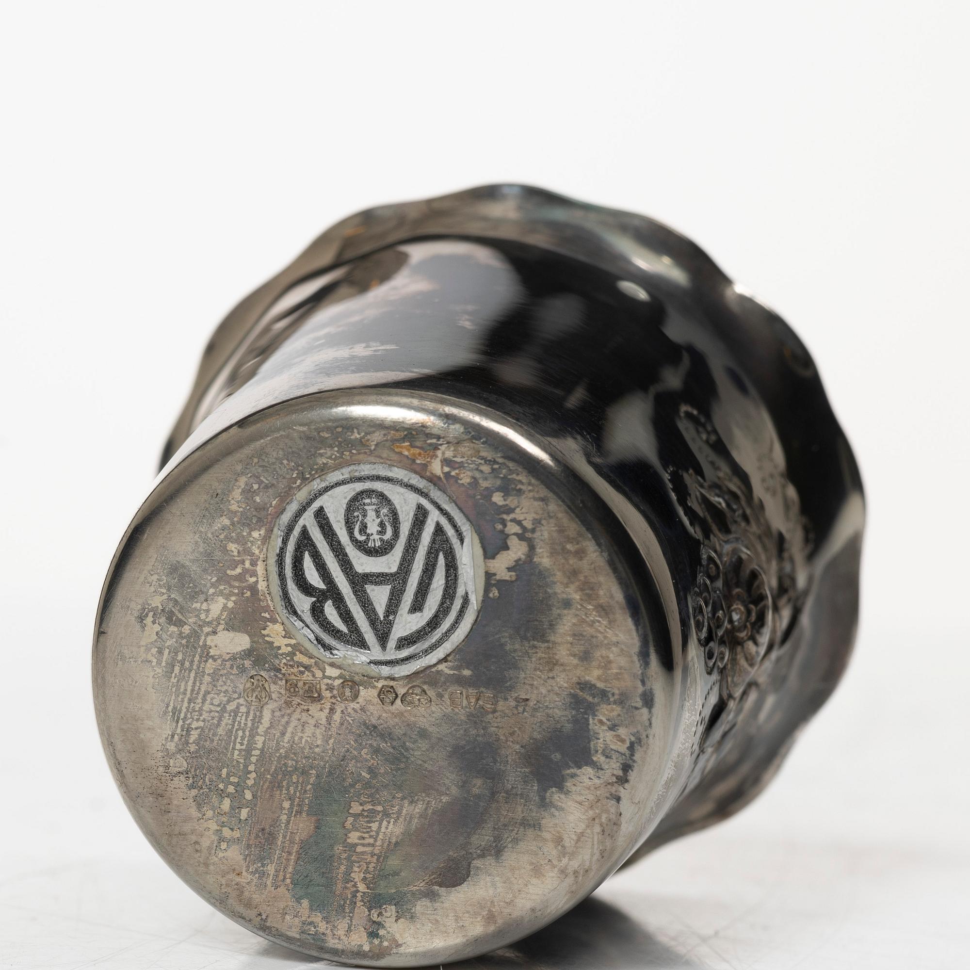 Six silver cups, GAB, Stockholm, 1953-55.