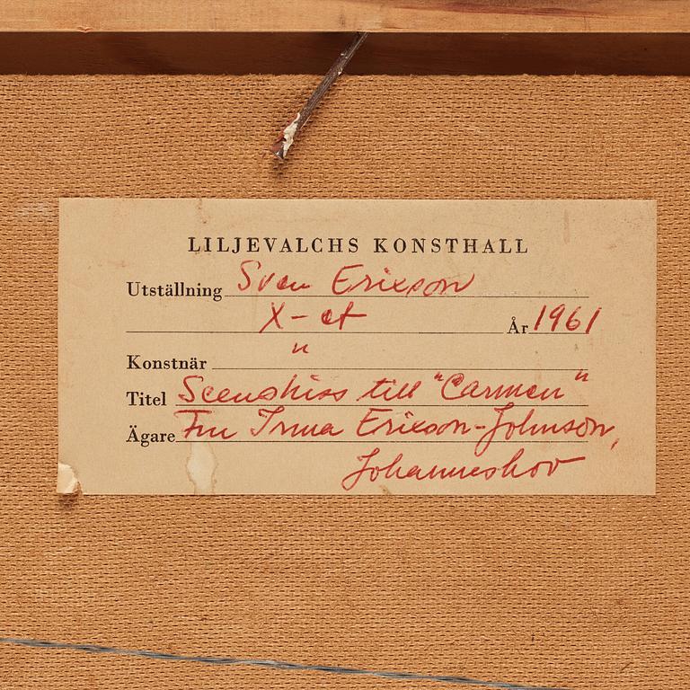 Sven X:et Erixson, "Scenskisser till Carmen I-IV".