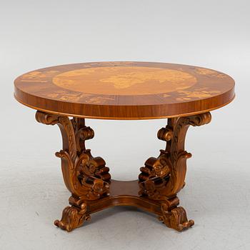 Coffee table, likely by Birger Ekman, Mjölby Intarsia, 1940s.