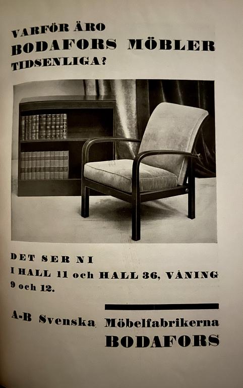 Axel Larsson, likely, a pair of armchairs, Svenska Möbelfabrikerna, Bodafors ca. 1930.