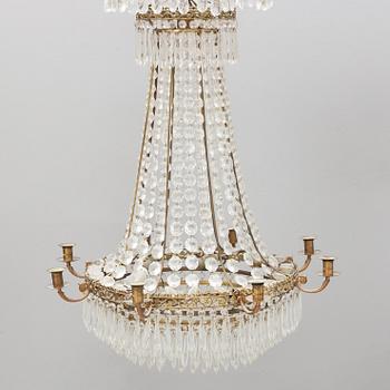 An Empire style chandelier, early 20th Century.