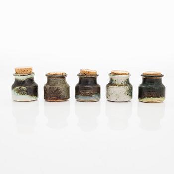 Francesca Mascitti-Lindh, a set of 5 ceramic spice jars for Arabia.