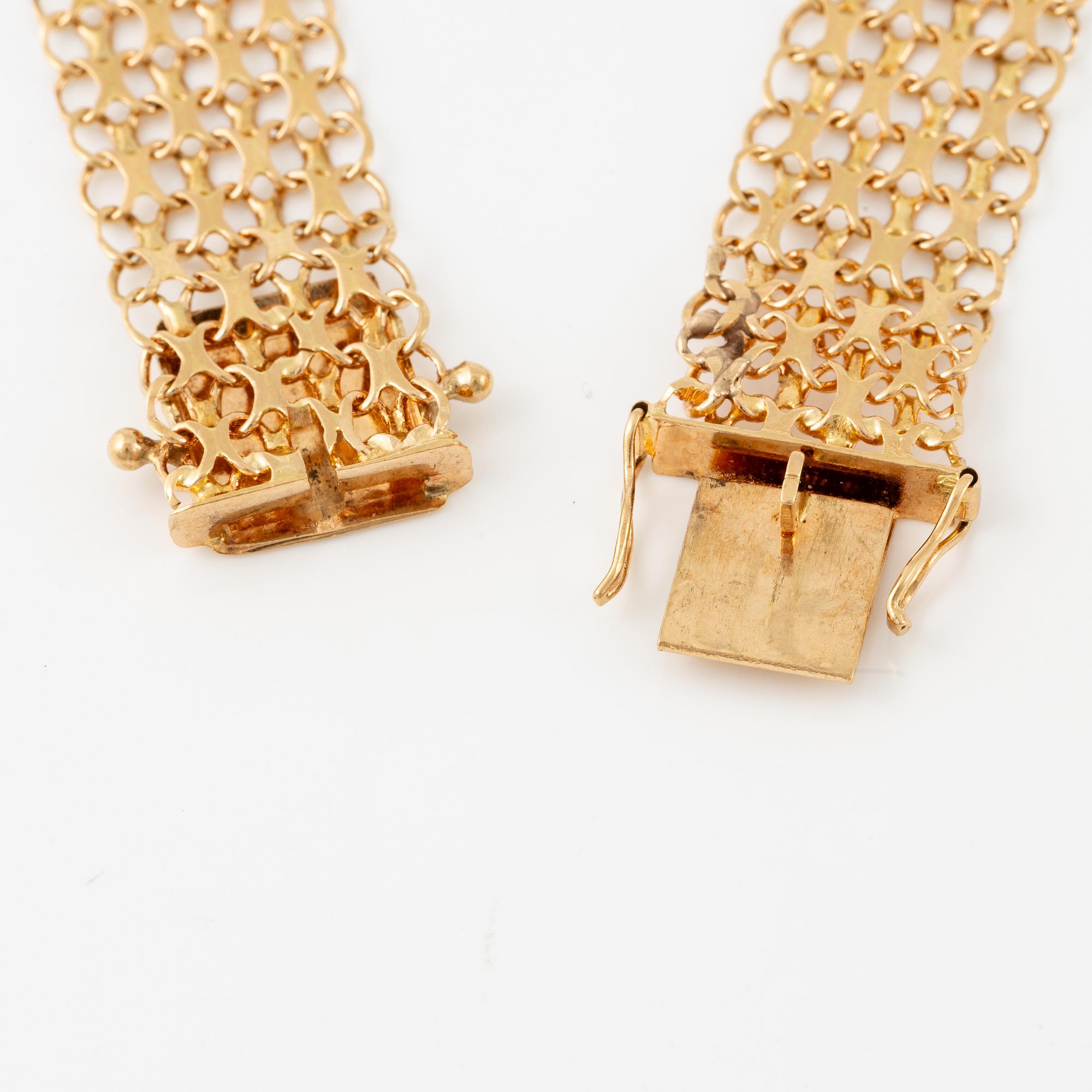 Three links, bracelet, 18K rose gold, x-link.
