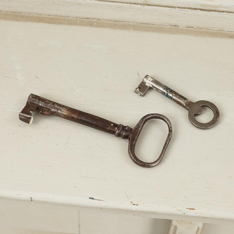 A cabinet, late 18th Century and early 20th Century.