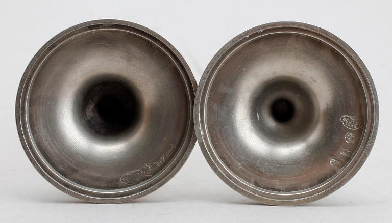 LJUSSTAKAR, 1 par, tenn, Edvin Ollers, 1966.