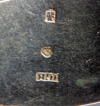 MATSKEDAR, 6 st, silver, trol. Jacob Gustaf Bursell, Jönköping.