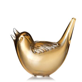 50. Tyra Lundgren, a glass sculpture of a bird, Venini, Murano, model 2627, ca 1937-38.