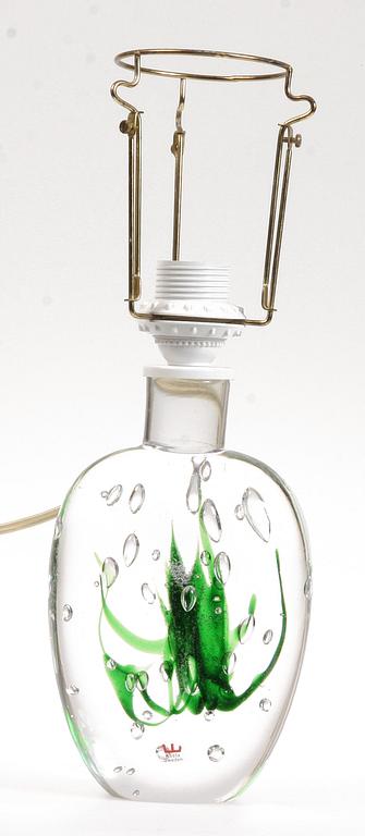 BORDSLAMPA, glas, Vicke Lindstrand, Kosta.