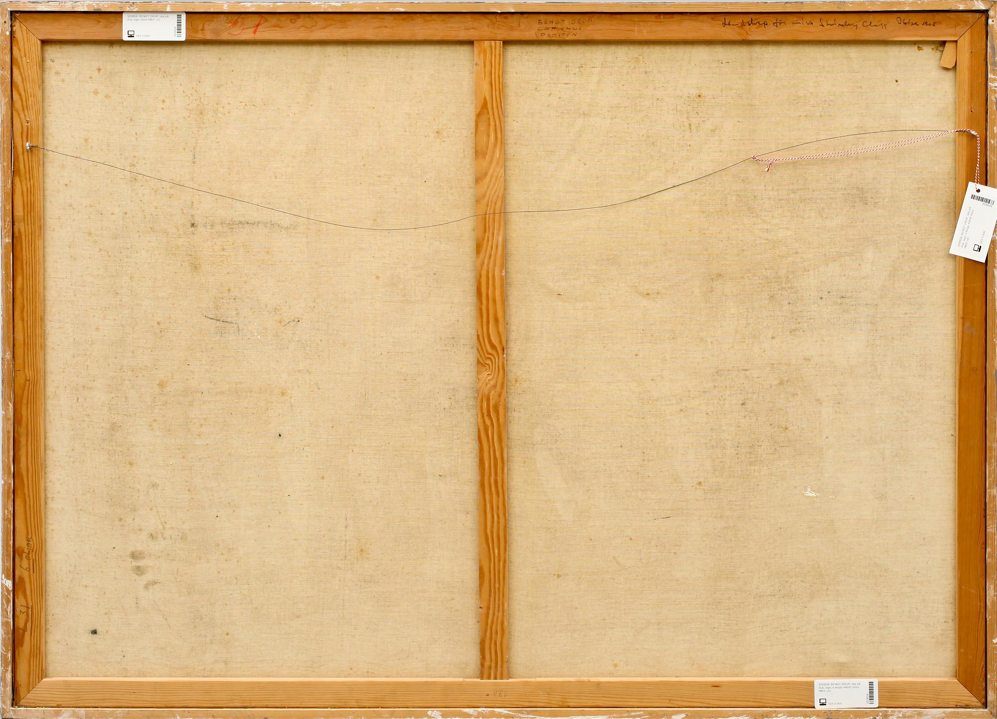 BENGT ORUP, olja på duk, sign, a tergo märkt Ibiza 1965.