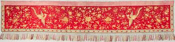 A Chinese silk embroidery, late Qing dynasty (1644–1912).