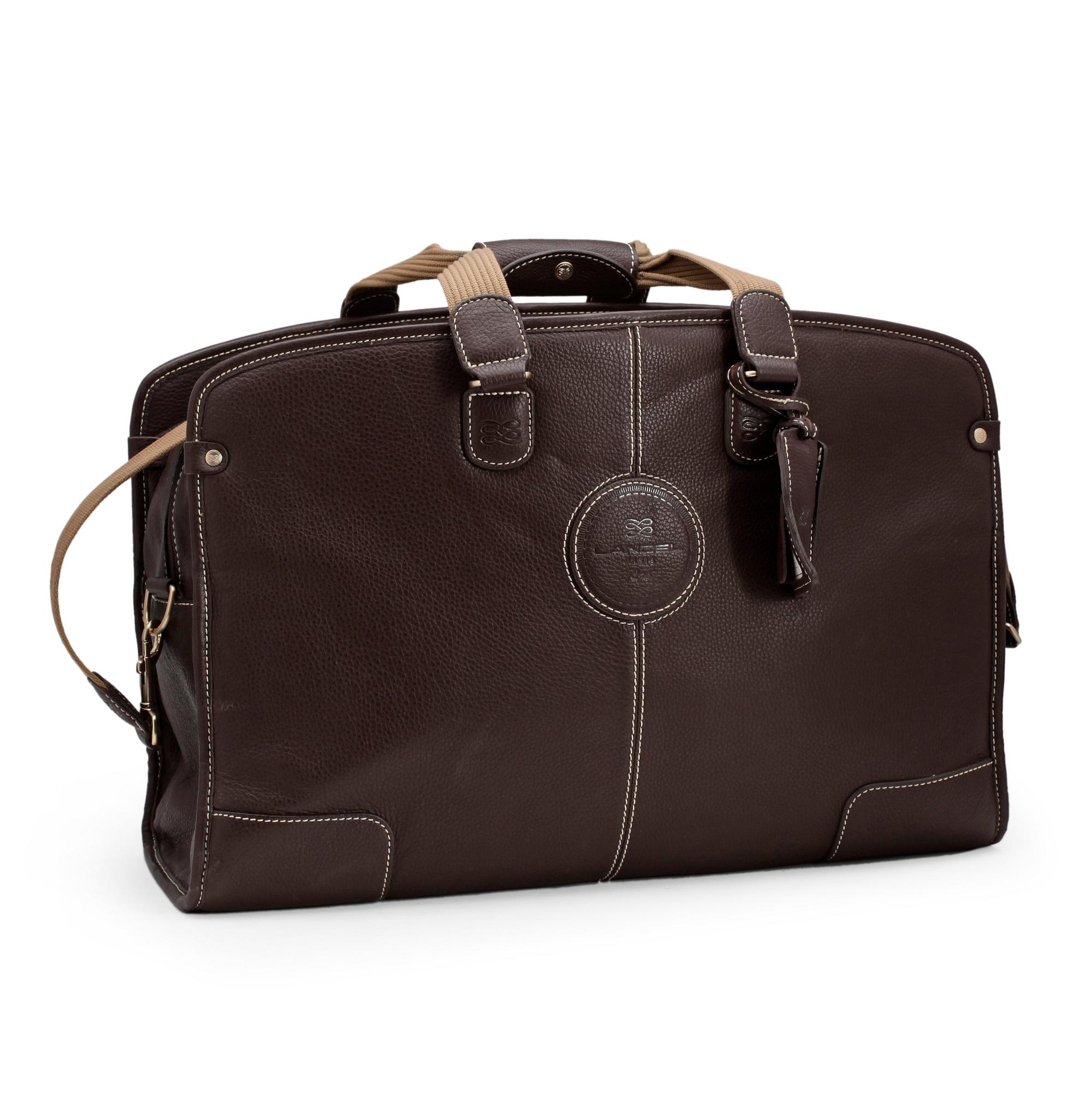 LANCEL, a brown leather bag.