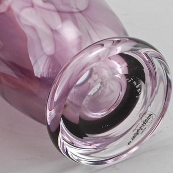 A glass vase from Strömbergshyttan, second half of the 20th century.