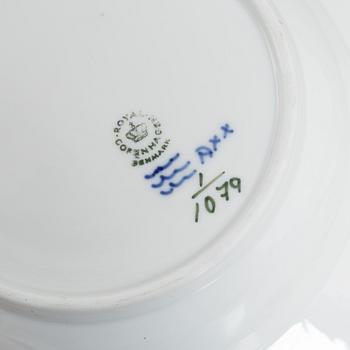 Royal Copenhagen, a 53-piece "Blue Fluted" full lace dinner service, Denmark.