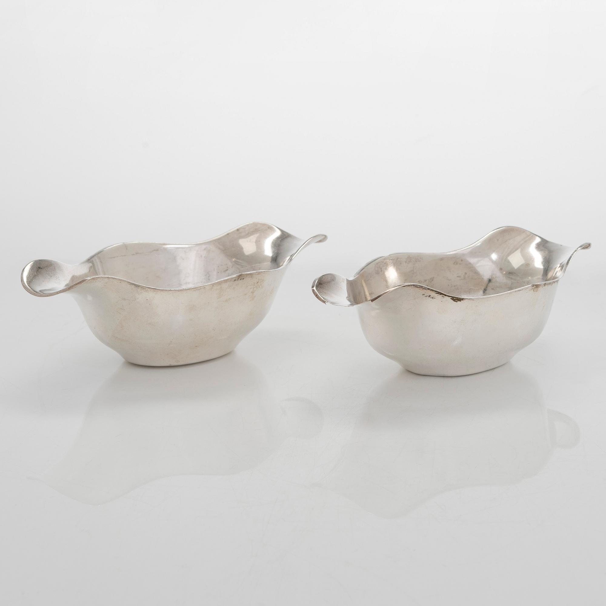 A pair of Boin-Taburet silver sauceboats, Paris 1870s-90s.