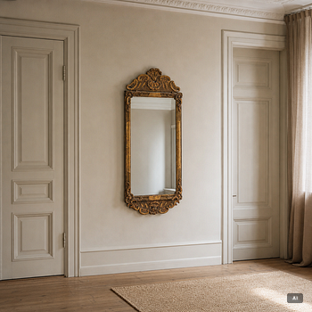Mirror, Rococo style, circa 1900.