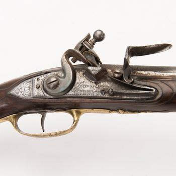 A French flintlock pistol, Tezenas Freconnet, first half of 18th Century.