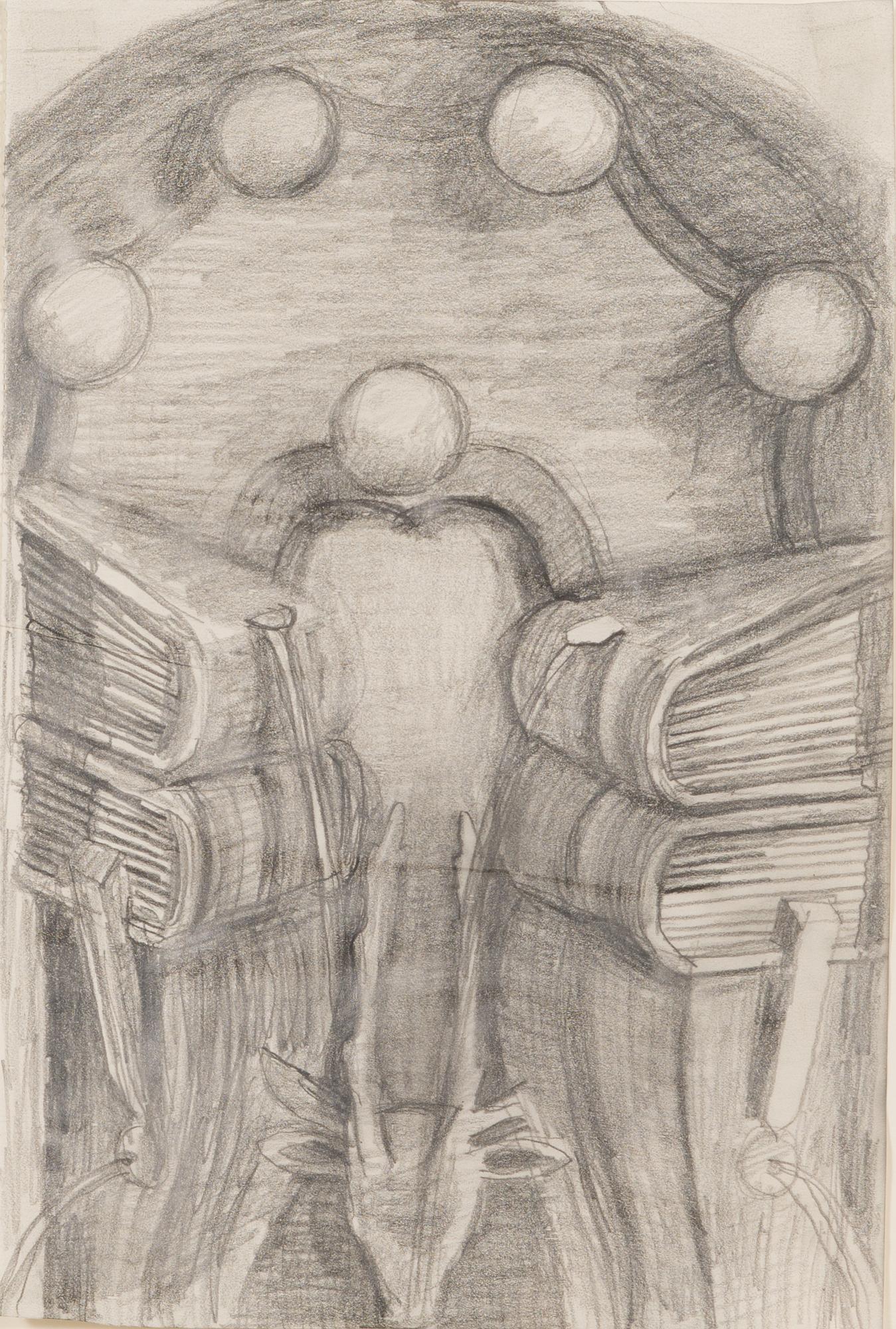 Silja Rantanen, pencil drawing, signed and dated on the frame 1997.