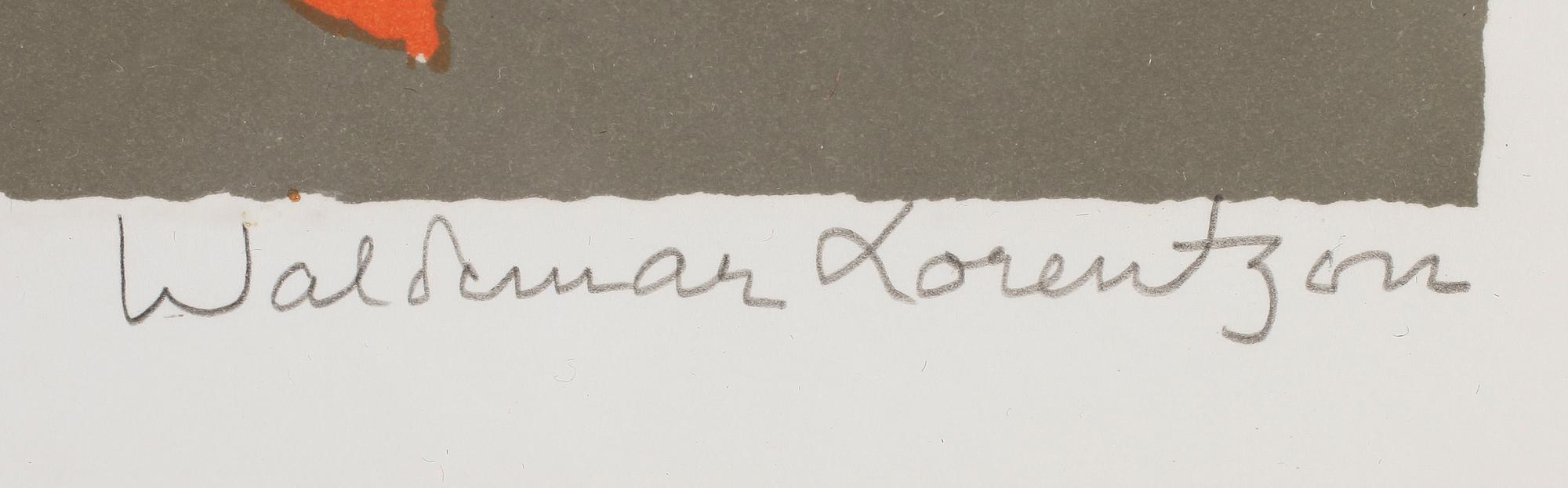 WALDEMAR LORENTZON, färglitografi, signerad och numrerad 202/350.