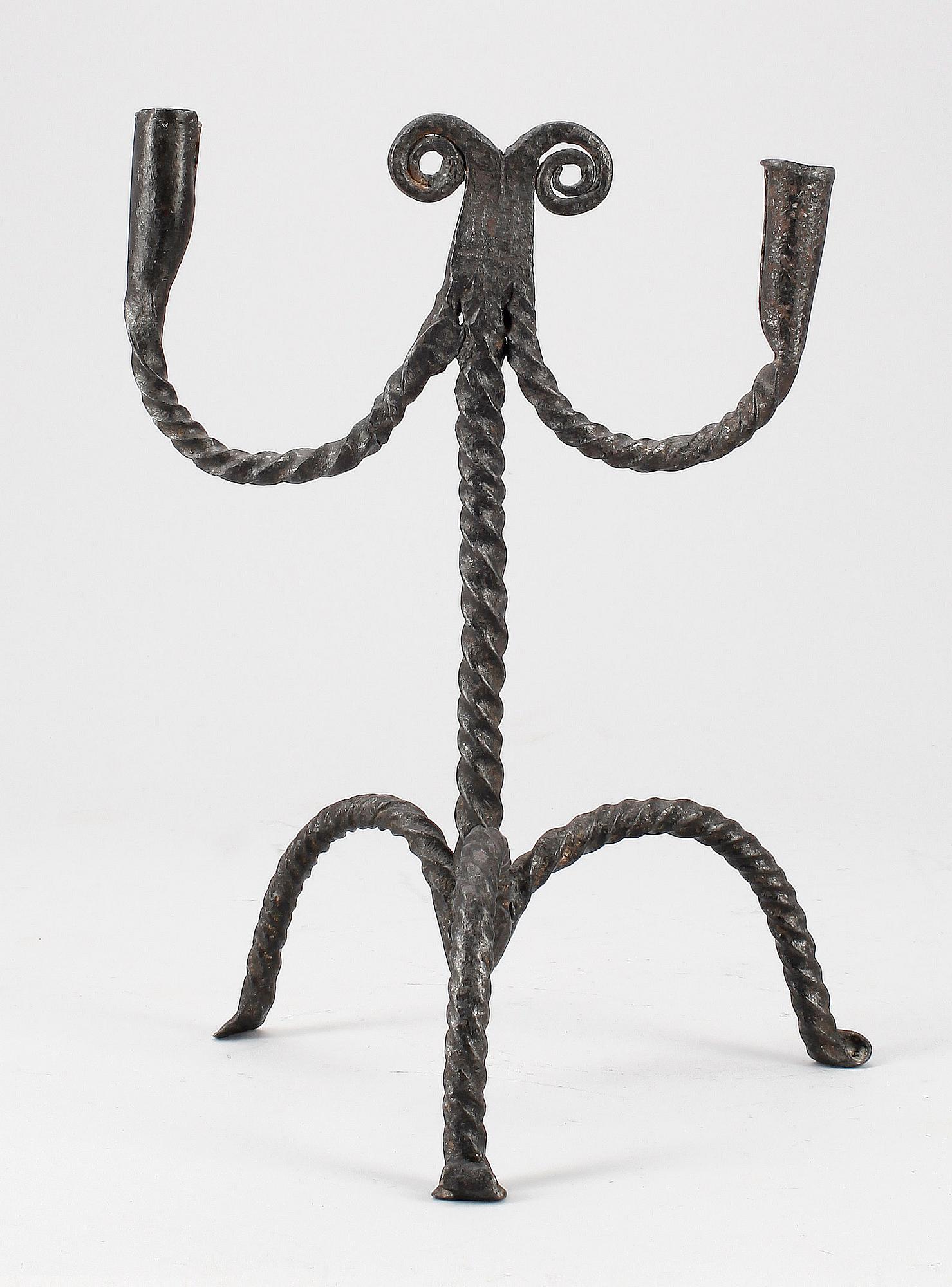 LJUSSTAKE, smidesjärn, södra Sverige, 1700-/1800-tal.