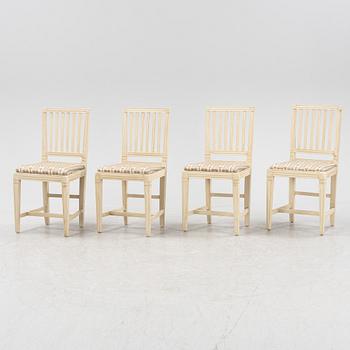 Stolar, 4 st, Sengustavianska, omkring 1800.