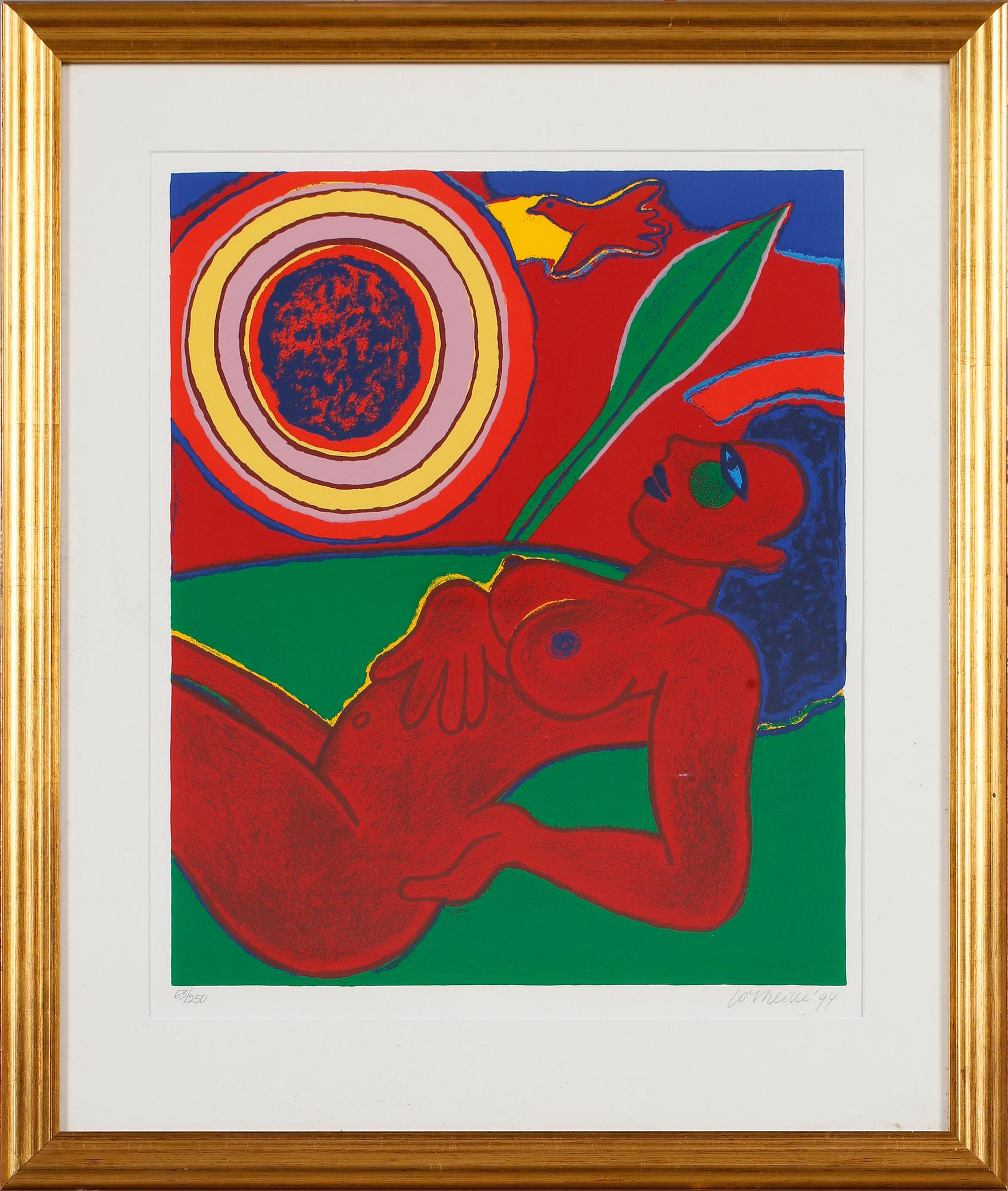 BEVERLOO CORNEILLE, färglitografi, signerad, numrerad 63/250 samt daterad -94.