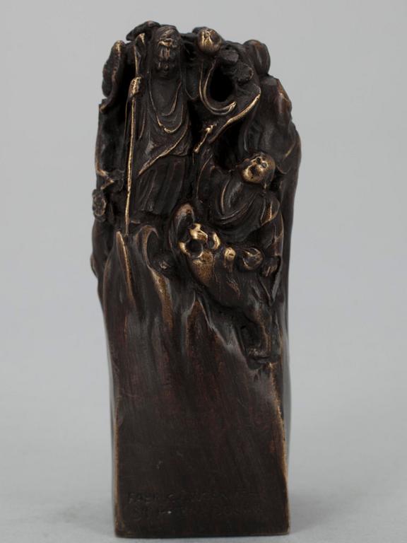 SKULPTUR, brons, sign. Fabr.C.F. Woerffel.