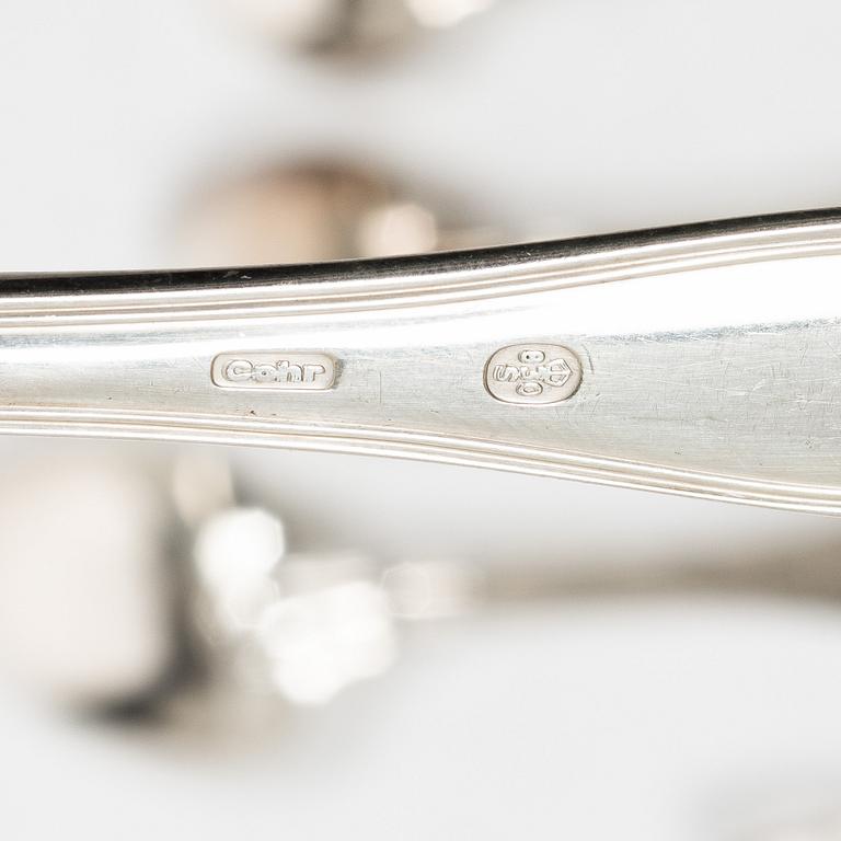A 113 piece silver cutlery service, 'Gammel dansk' model by Chor, Denmark.