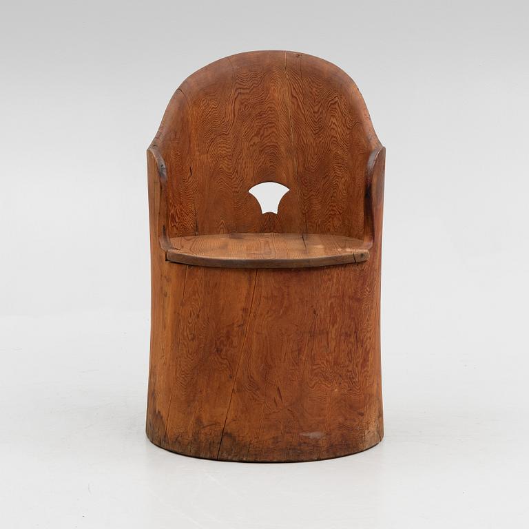 A pine chair, mid/second half of the 20th century.