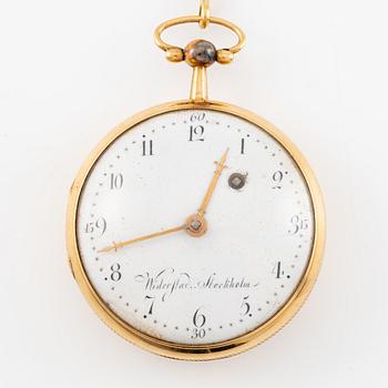 An 18k gold pocket watch by J. Widerstad (watchmaker in Stockholm 1785-1834).