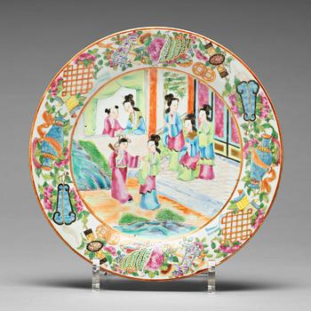 837. A set of 11 famille rose Canton plates, Qing dynasty, 19th Century.