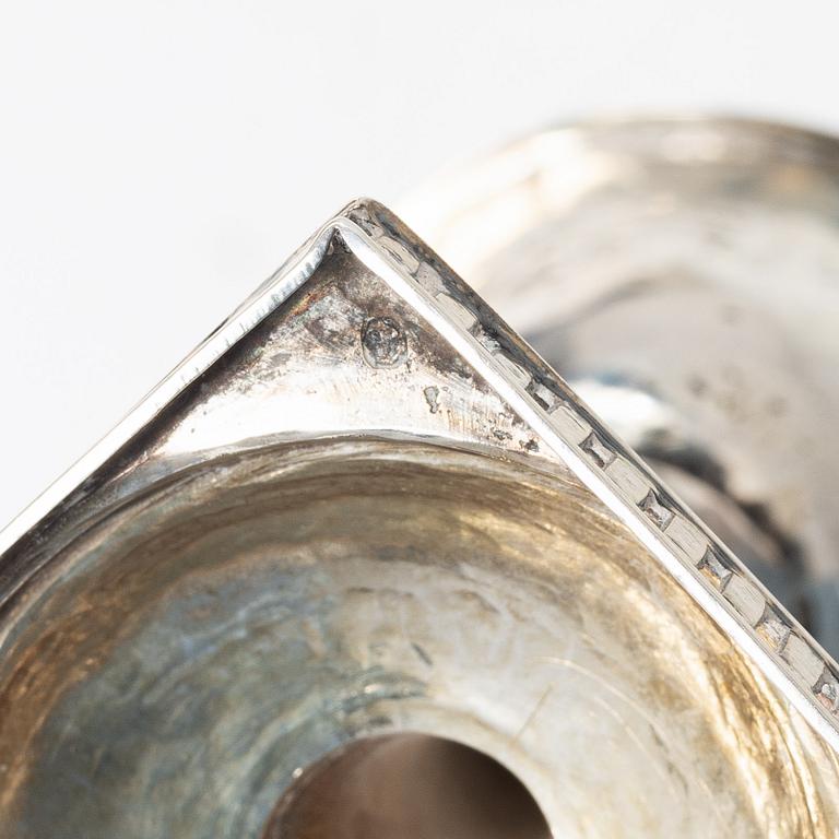 Three Swedish silver cups, 19th century.
