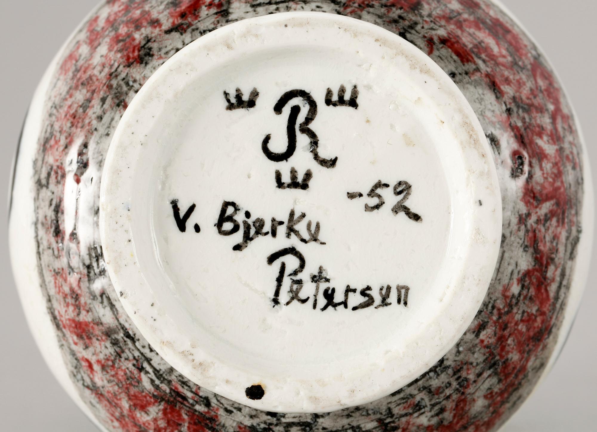 VAS. Stengods. Vilhelm Bjerke-Petersen, Rörstrand, dat-52.