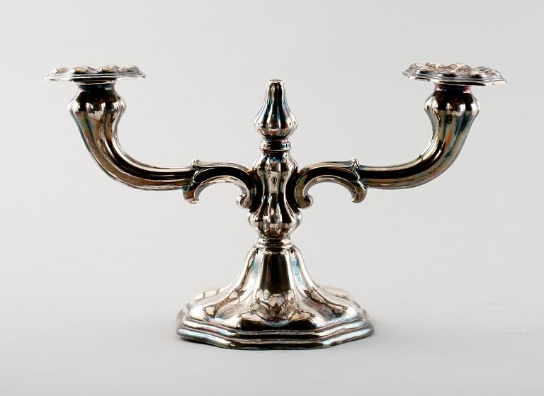 KANDELABER, silver, CG Hallberg, Stockholm 1938.