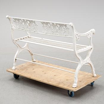 A 20th century cast iron sofa after a model by Karl Friedrich Schinkel.