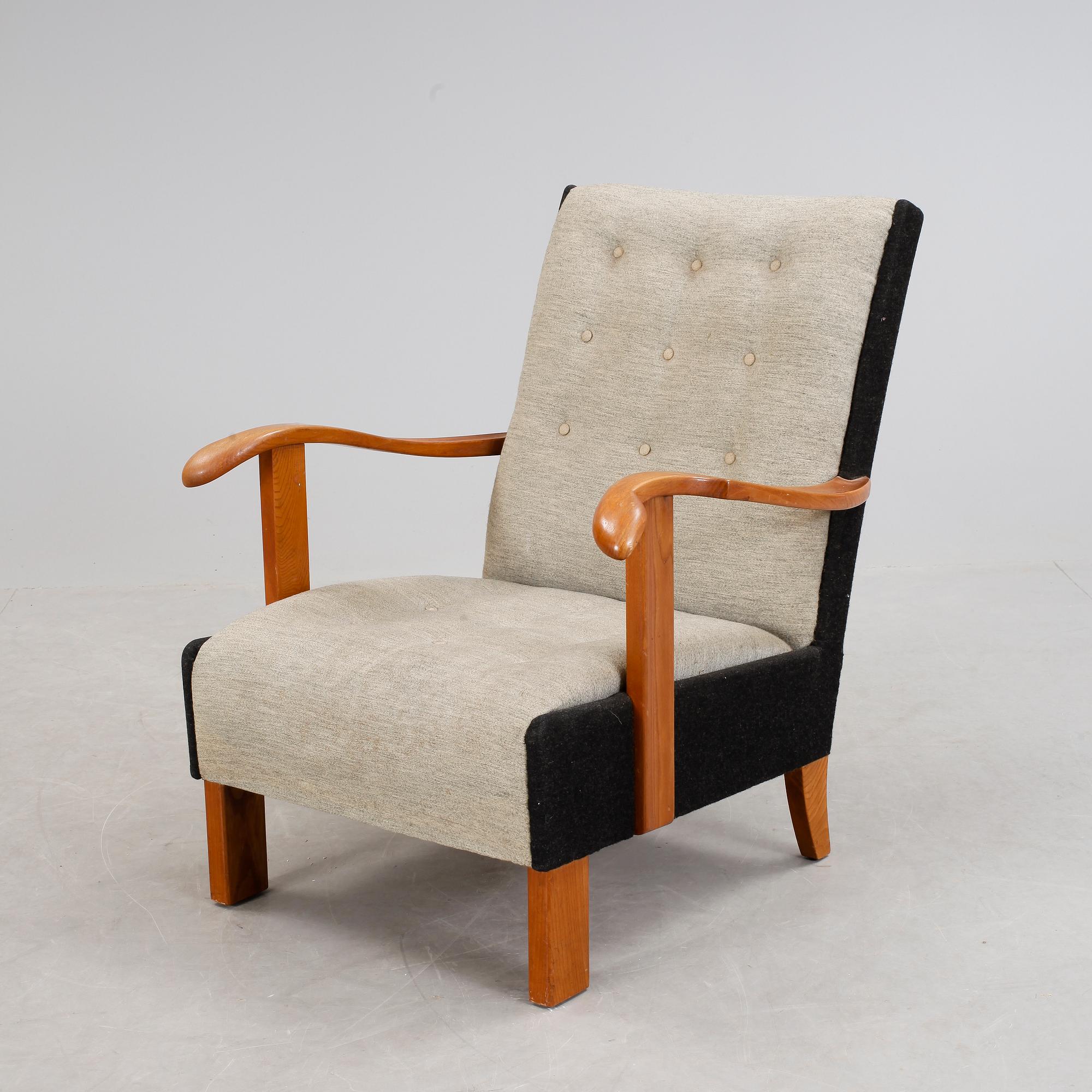 FÅTÖLJ,  Fritz Hansen, 1940/50-tal.