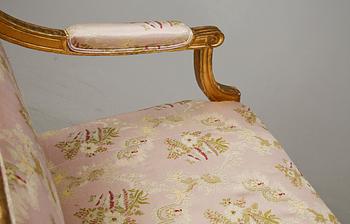 SOFFA, sengustaviansk, omkring år 1800.