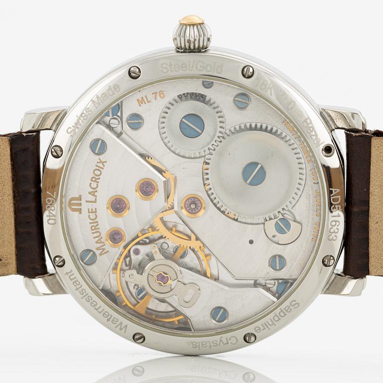 Maurice Lacroix, Masterpiece, Retrogade Calendrier Power reserve, armbandsur, 43 mm.