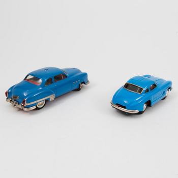 Two tinplate cars by Schuco and Kato Sairen German and Japan 1950s.
