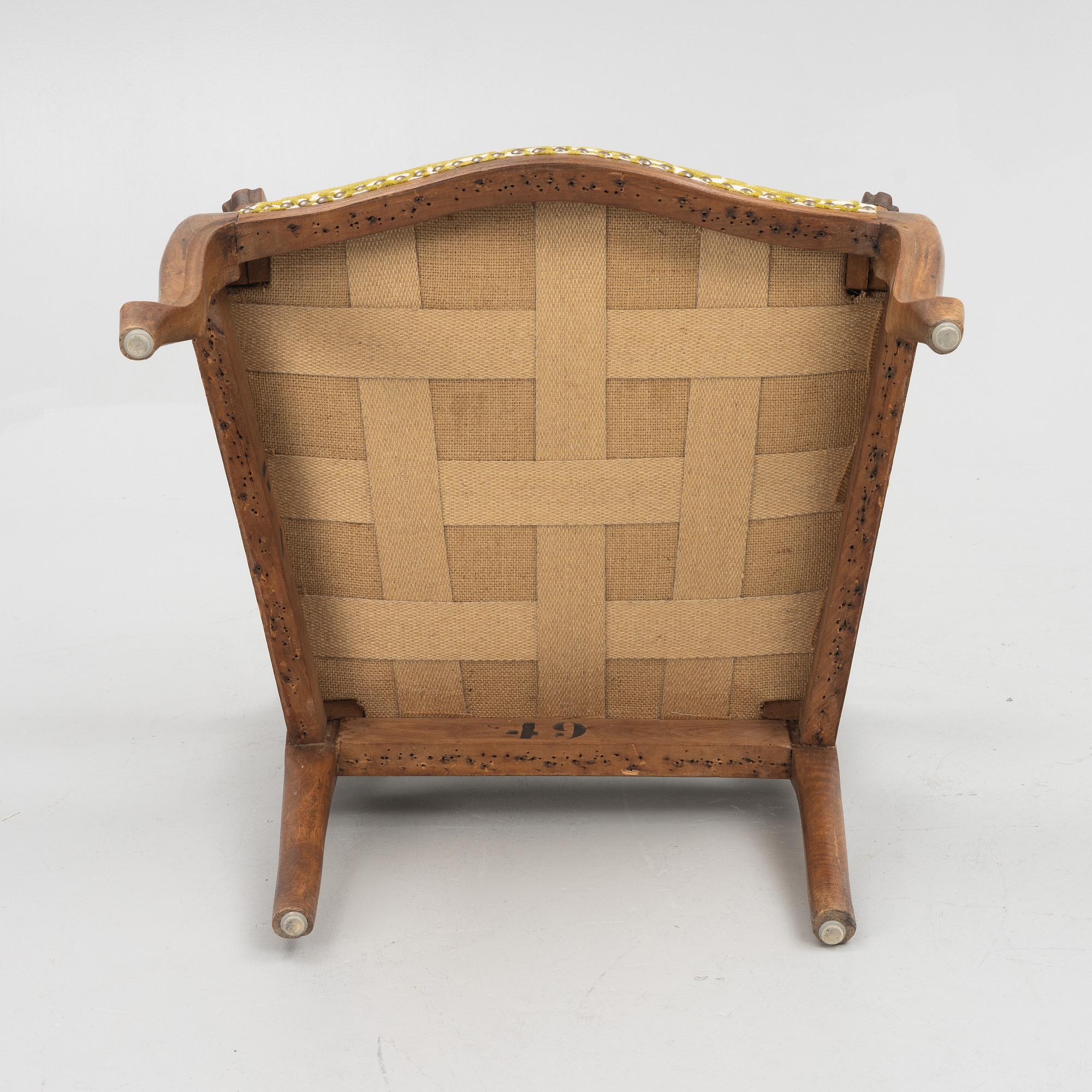 An Armchair, Louis XV style, 19th century.