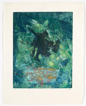 ROBERTO MATTA, 10 pieces of aquatint etchings named "Home' Mére", signed and numbered 71/100.