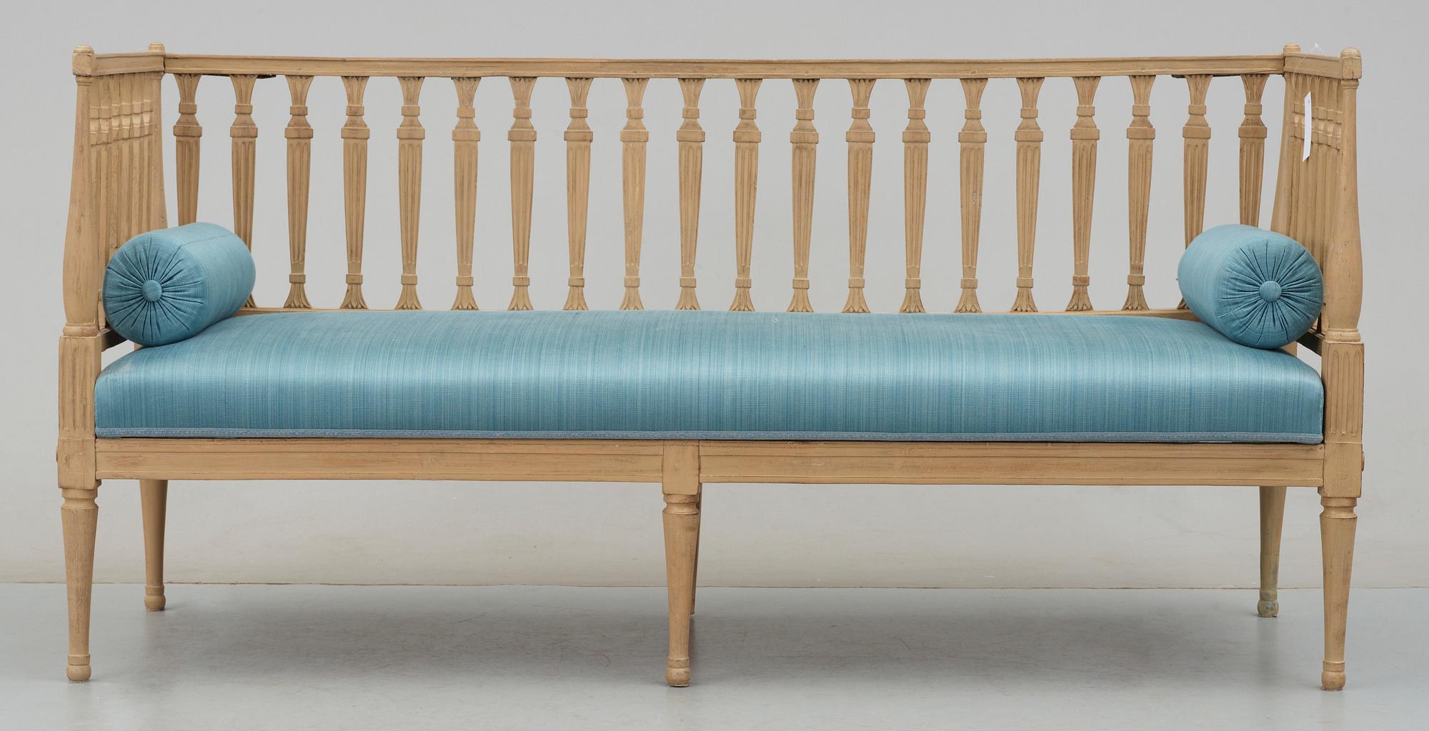 SOFFA, sengustaviansk av Fredrik Ahlström, omkring 1800.