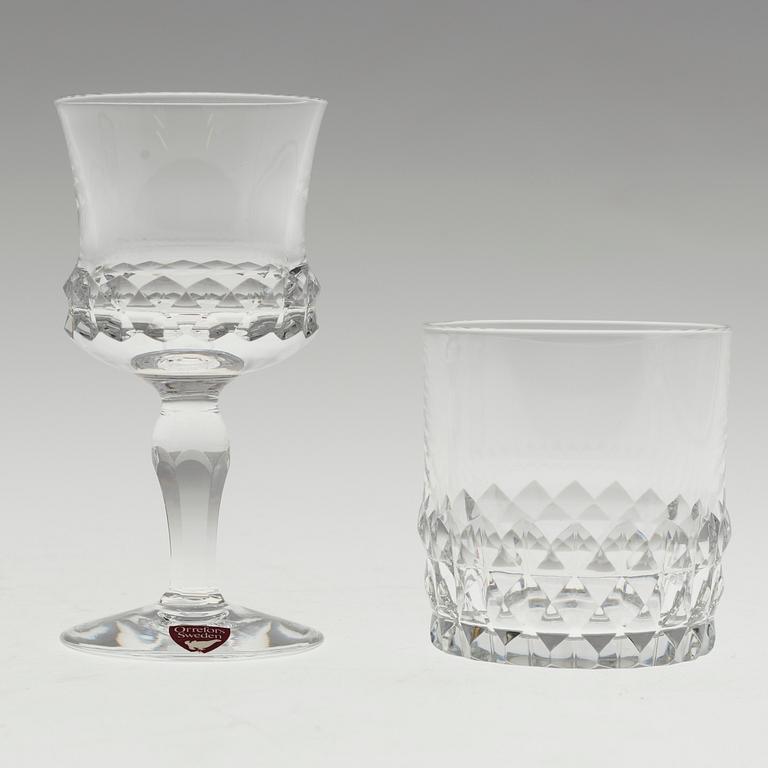 INGEBORG LUNDIN, servisdelar, 28 st, glas, "Silvia", Orrefors.