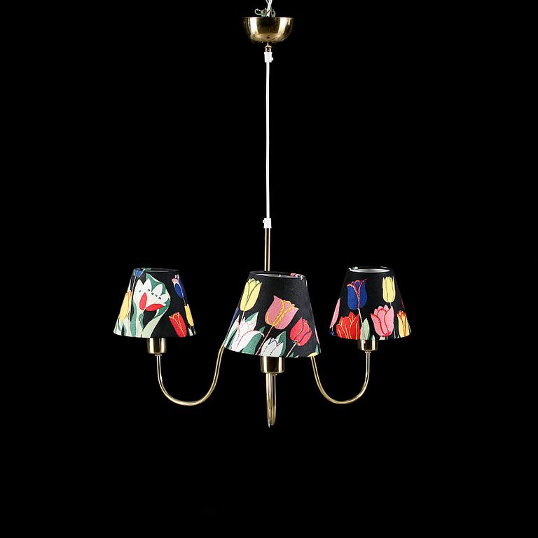 TAKLAMPA, modell 2444, Josef Frank, Firma Svenskt Tenn, 1900-talets andra hälft, höjd ca 40 cm.