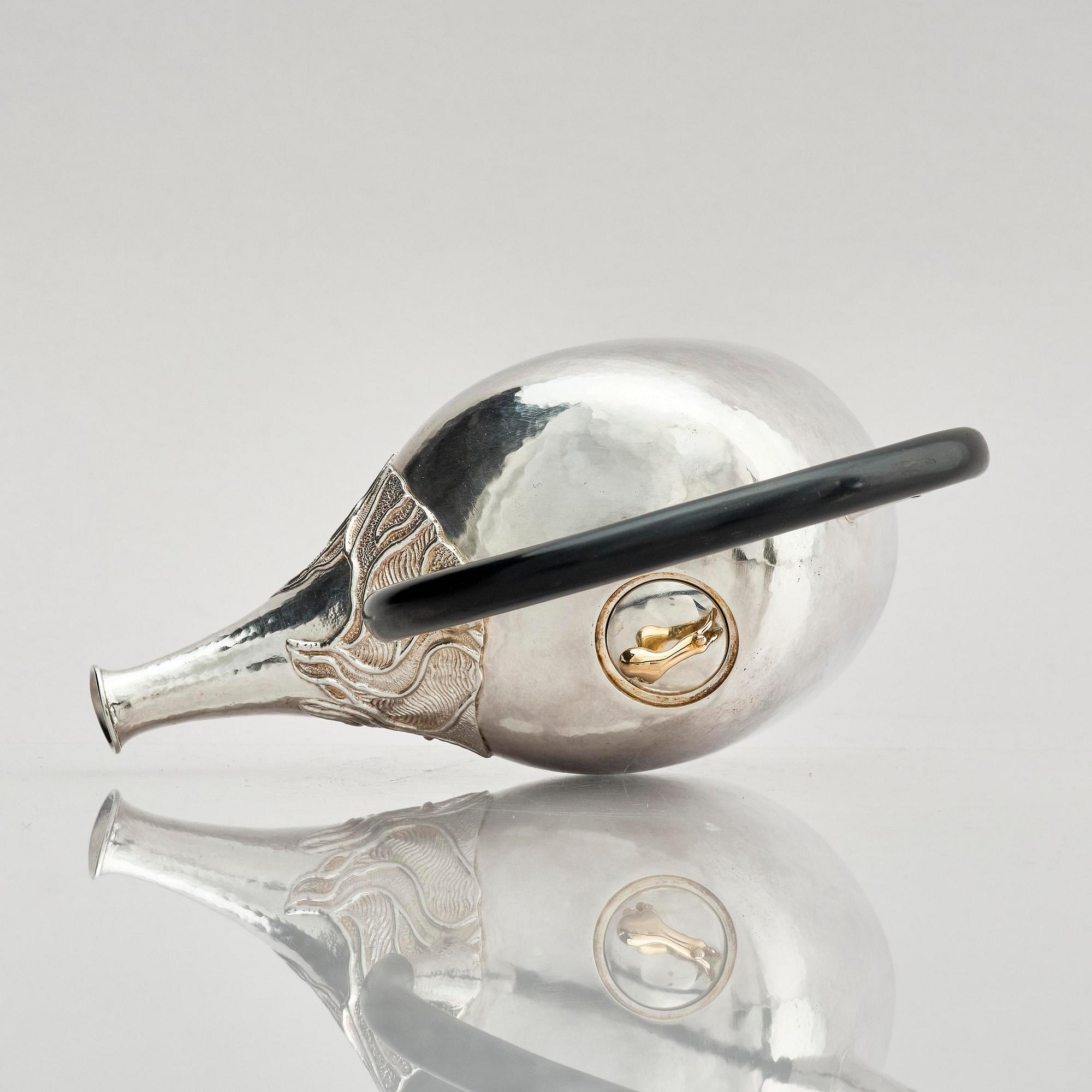 Olle Ohlsson, tekanna, sterling silver, Stockholm 1980.